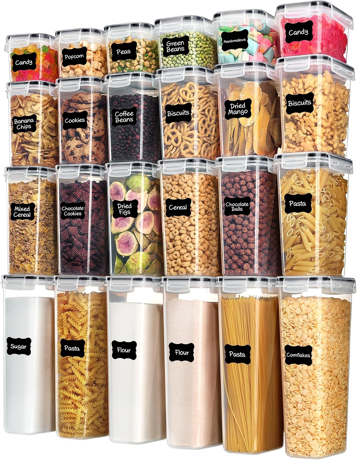 Food Snacks Label - Wadah Penyimpanan Makanan Kedap Udara Vtopmart