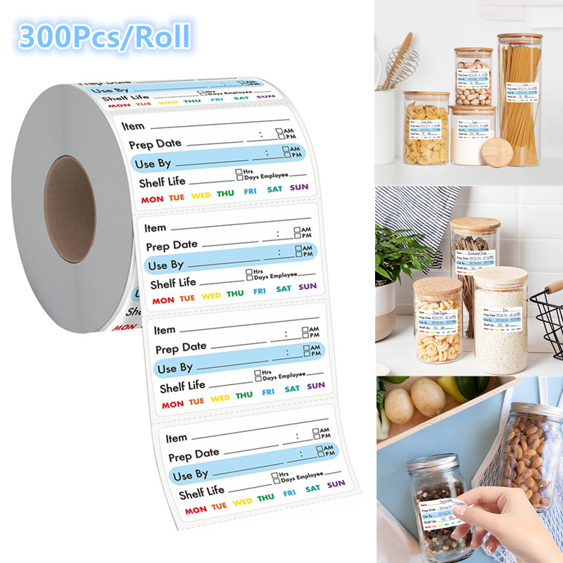 Food Snacks Label - ^300 Buah/Rol Stiker Makanan Dapur, Label