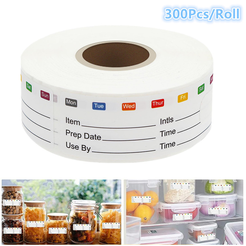 Food Snacks Label - 300 Buah/Rol Label Tanggal Kedaluwarsa Penyimpanan