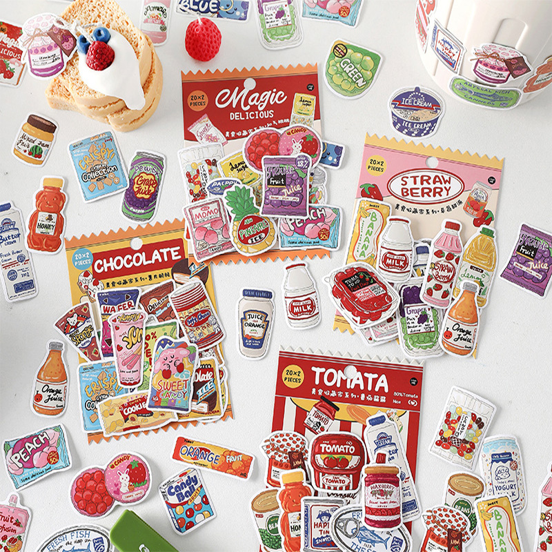 Food Snacks Label - Stiker Makanan Lucu, Stiker Makanan Cepat