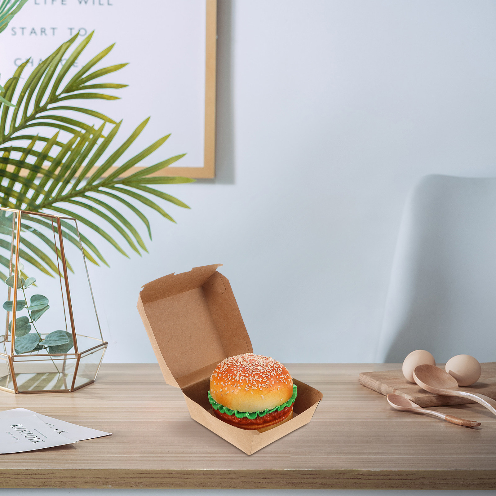 30 Buah Kotak Burger Kertas Kr - Food Snacks In Usa ulasan dan harga