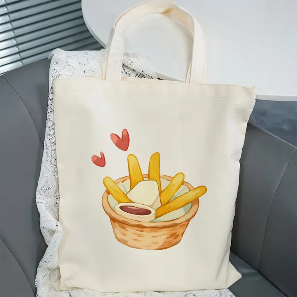 Tas Tote Kanvas Motif Kentang  - Food Grocery Snacks ulasan dan harga