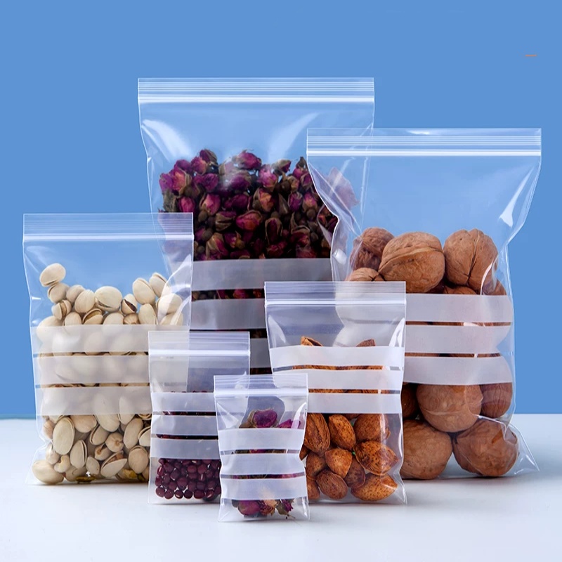 200PCS Kantong Plastik PE Tran - Food Snacks Logos ulasan dan harga