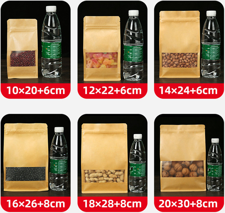 50PCS Kantong Ziplock Kertas K - Food Snacks Logos ulasan dan harga
