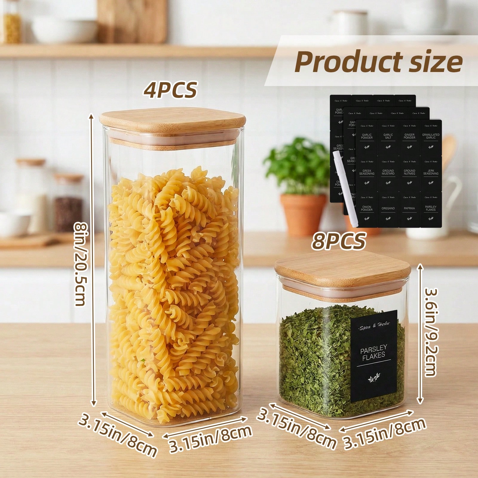 Wadah Penyimpanan Makanan Kaca - Food Snacks Label ulasan dan harga