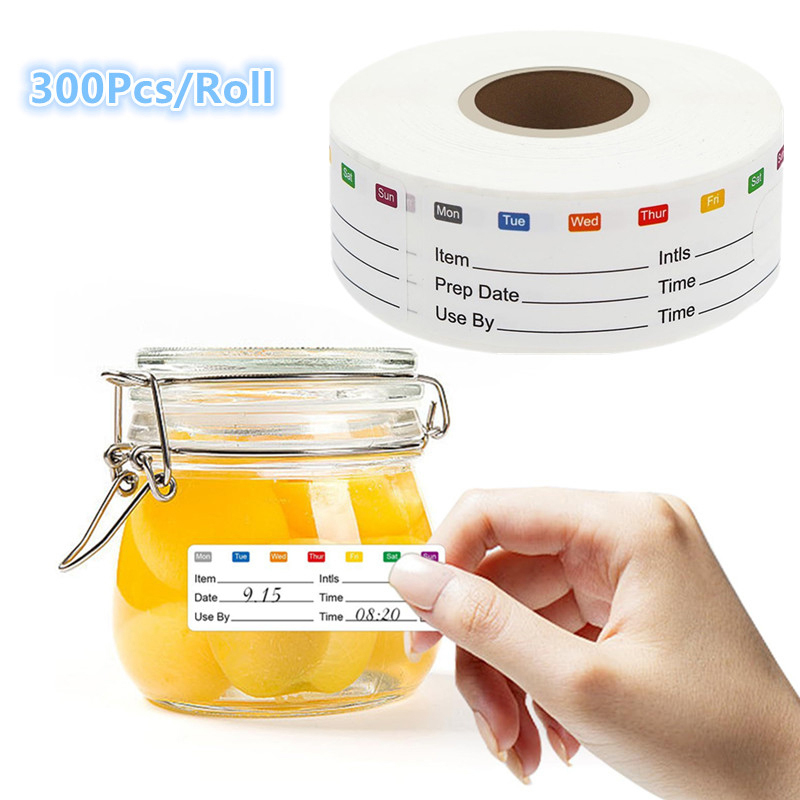 300 Buah/Rol Label Tanggal Ked - Food Snacks Label ulasan dan harga